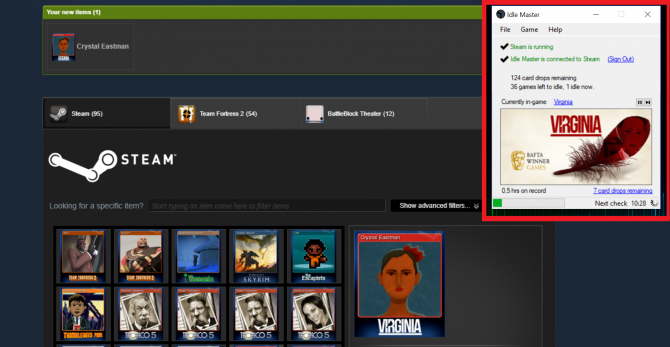 Get Trading Cards on Steam Without Actually Running the Game