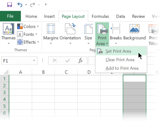 How to Only Print an Area in Microsoft Excel