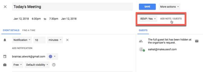 Use Google Calendar to Tell Everyone You'll Be Late for a Meeting