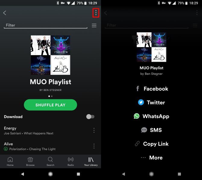 Using a shared playlist link within spotify pc app windows 10