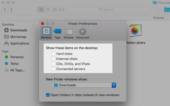Mac hide folders on desktop