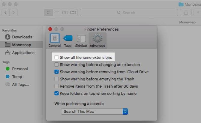 Hide .app extension mac