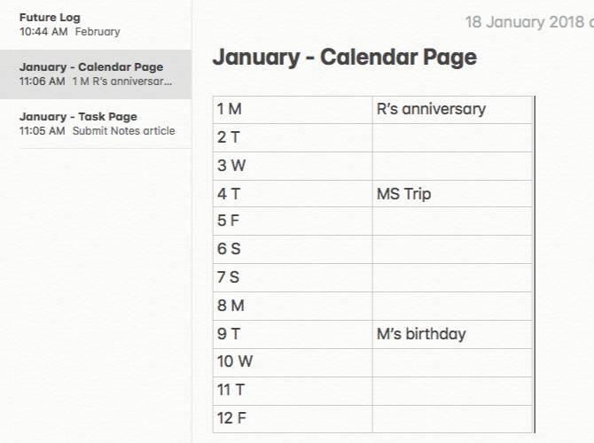 Create a Bullet Journal on Your Mac With Reminders, Calendar, or Notes