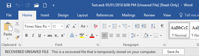 How to Recover an Unsaved Microsoft Word 2016 Document in Seconds
