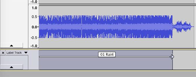 Audacity label track