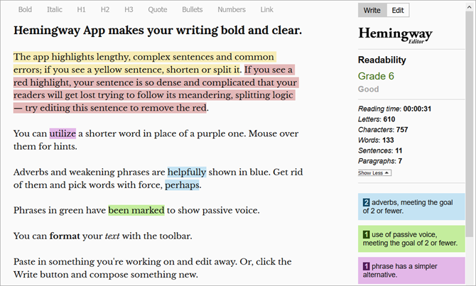 Hemingway---an alternative to microsoft word