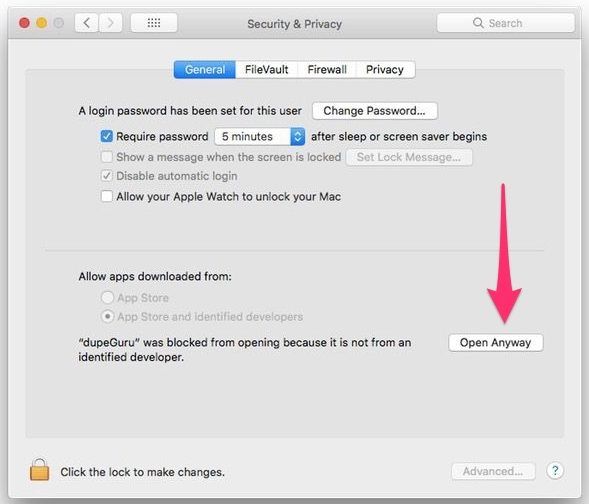 Mac abre la aplicación no identificada de todos modos