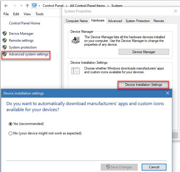 Windows 10 Deshabilitar actualizaciones de controladores