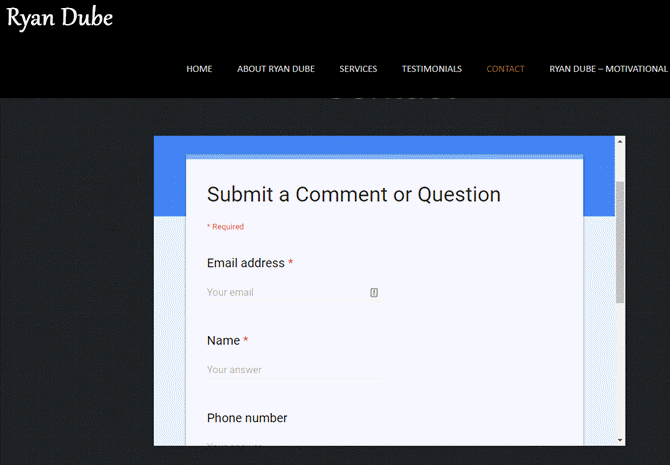 How to Create a Free Website Contact Form With Google Forms