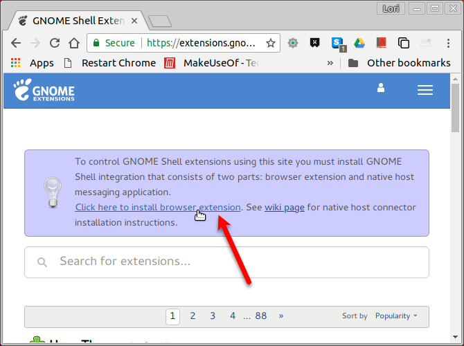 Hosts native. Chrome-Gnome-Shell.