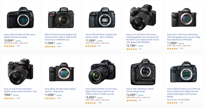 full frame nikon camera ranking list