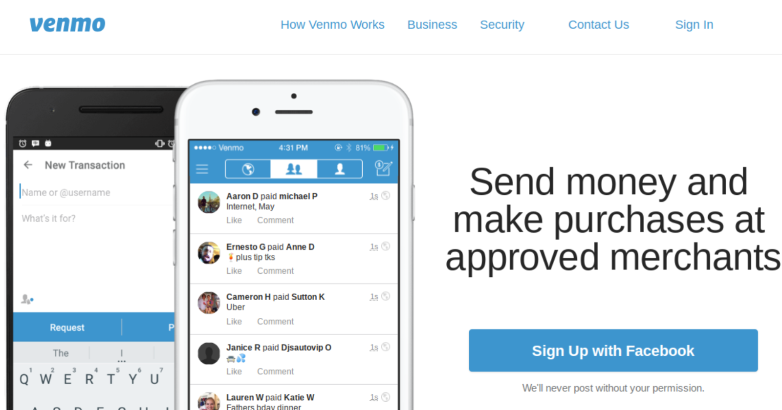 Venmo Makes Its Website Much Less Useful