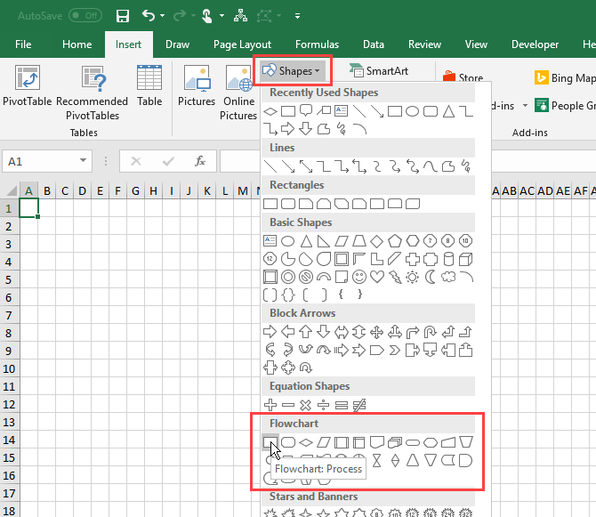 How to Create a Flowchart in Microsoft Excel