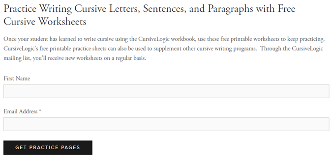 10 Printable Handwriting Worksheets to Practice Cursive
