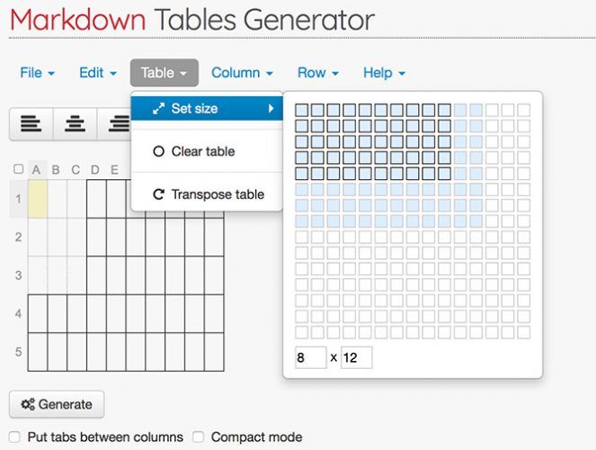 Генератор таблиц. Markdown таблица. Markdown Table. Markdown сложные таблицы.