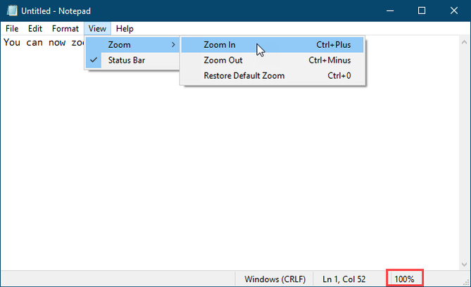 Notepad Zoomed In The New and Improved Windows 10 Notepad: Useful Tips and Features