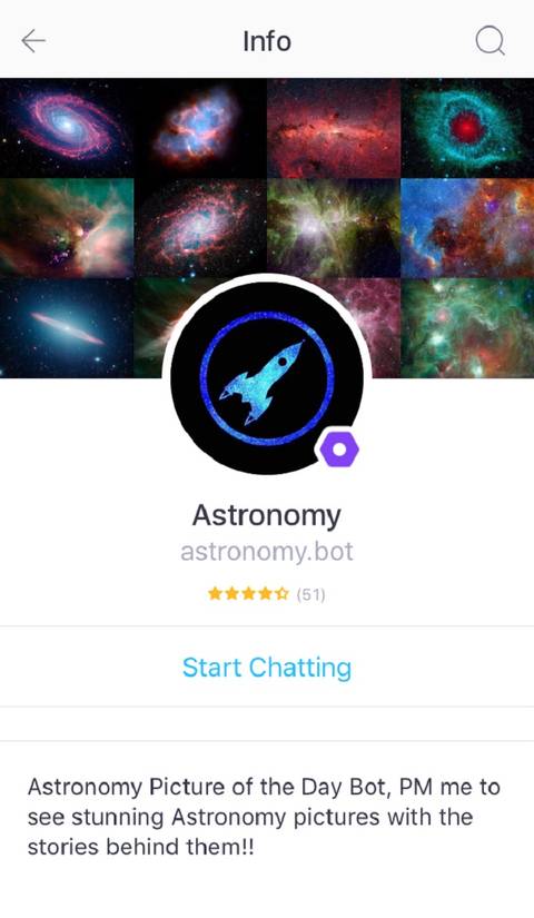 chatbot profile on Kik