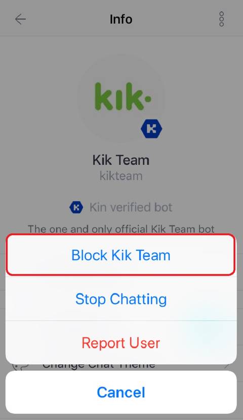 how to block or report kiksters