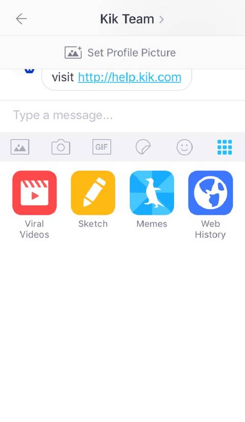 media files web browser on Kik