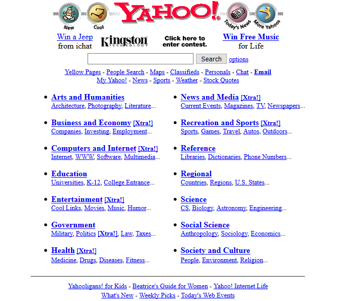 Go Back in Time: How 12 Big Websites Looked Years Ago