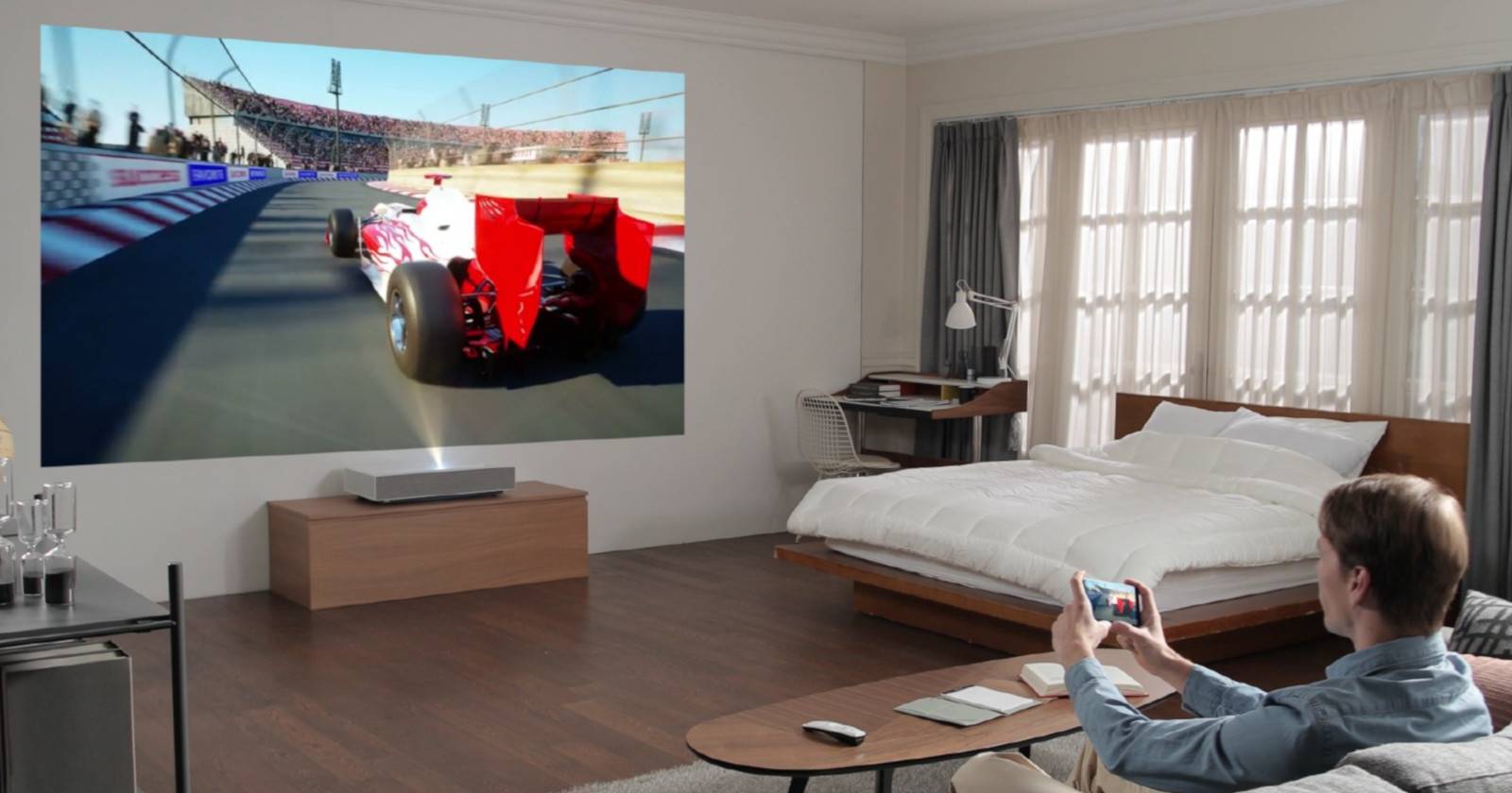 LG's New Projector: A 90-Inch 4K Display From 2 Inches Away