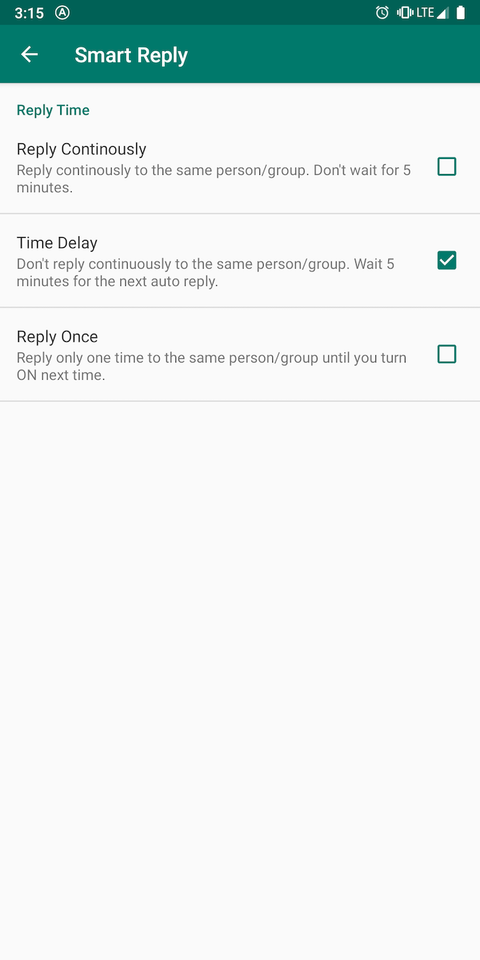 Away Android Smart Replies