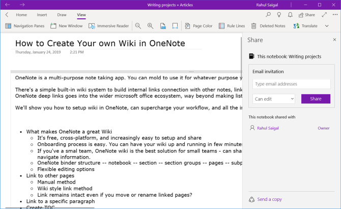 Onenote Make Database How to Create a Personal Wiki Using Microsoft OneNote