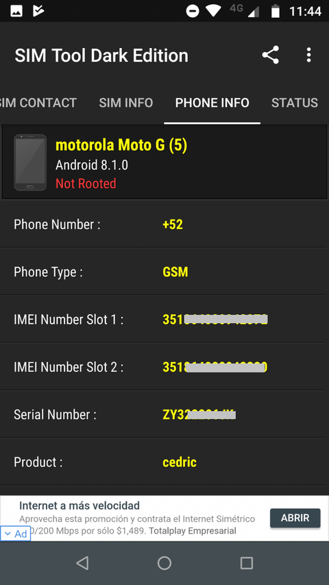 SIM Tool Dark Edition app info