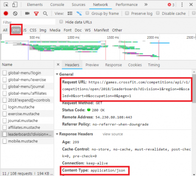 Inspect web request request data using Google Chrome