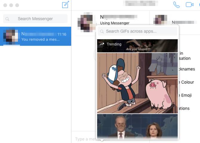 Carpine Messenger client interface on macOS