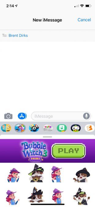 App that lets you play games on imessage on iphone