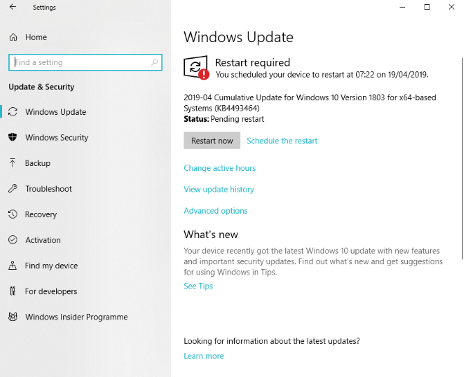 Schedule a Windows Update to install when you're away from your PC