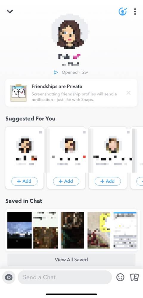 no snapscore removed profile