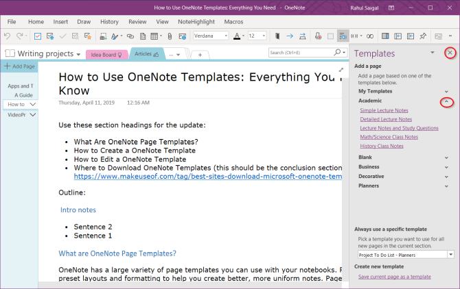 How to Use OneNote Templates: Everything You Need to Know