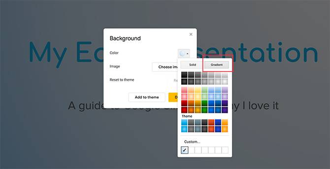 How to Create and Use Custom Gradients in Google Slides