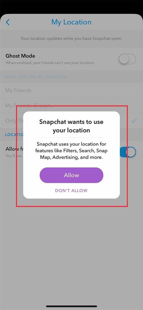 How to See Someone's Location on Snapchat Allow Access