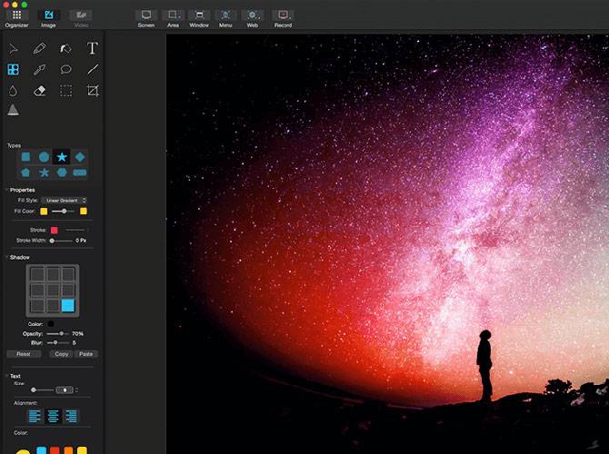 Screenshot of Capto app