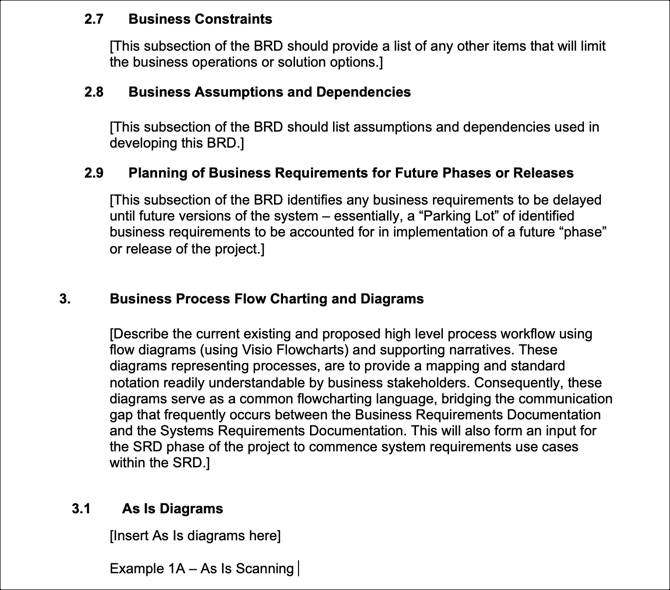 Basic Brd Template 6 Free Business Requirements Document Templates for Microsoft Word