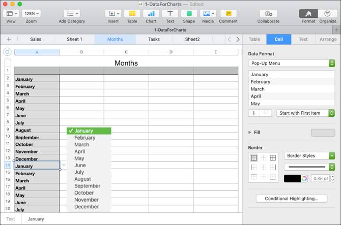 How to Add Checkboxes, Ratings, Sliders, and Popup Menus in Numbers for Mac