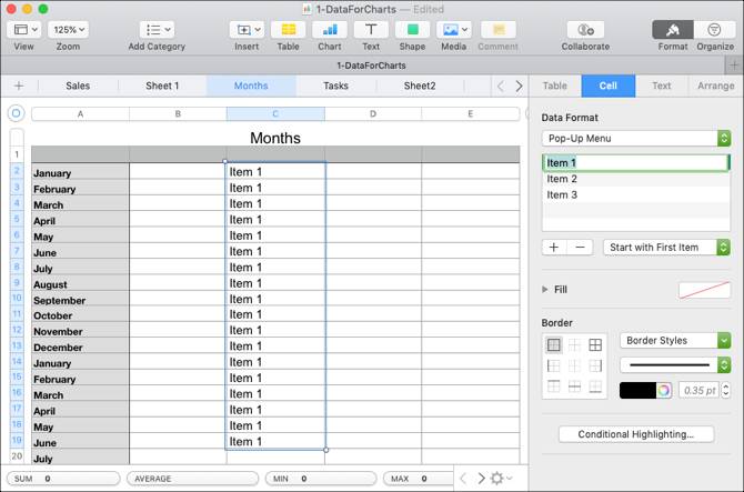 How to Add Checkboxes, Ratings, Sliders, and Popup Menus in Numbers for Mac