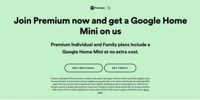 Spotify Google Home Free Mini