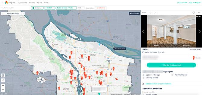 Search for Houses and Apartments to Buy or Rent Using Hotpads
