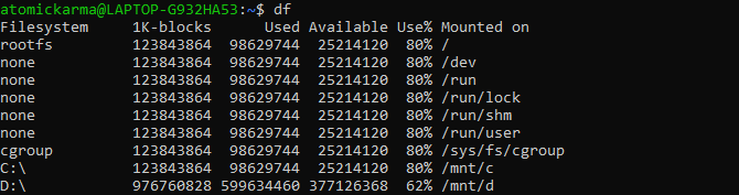 Unix Df 13 df Linux Commands With Examples