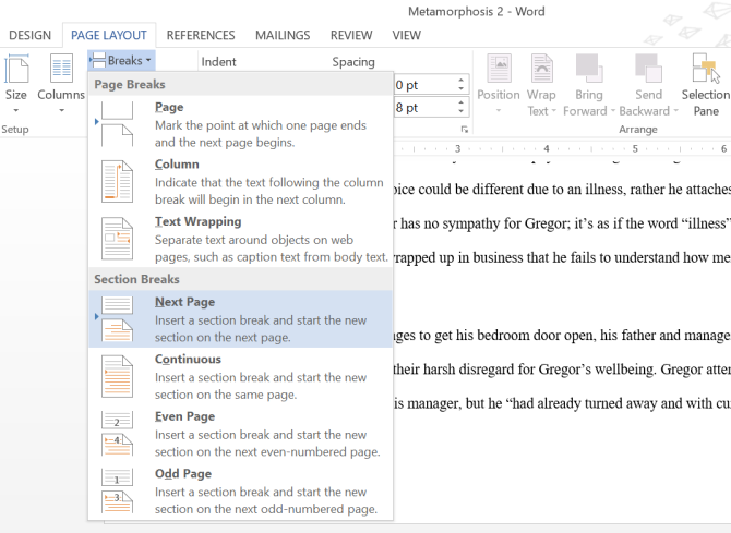 Nextpage Example Word 4 Useful Microsoft Word Tips & Tricks You Should Know About
