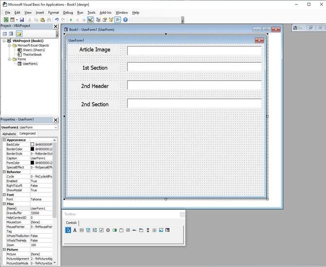 Vba Layout Form How You Can Make Your Own Simple App With VBA