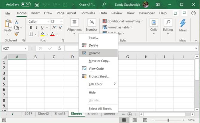 Tab Name How to Work With Worksheet Tabs in Microsoft Excel
