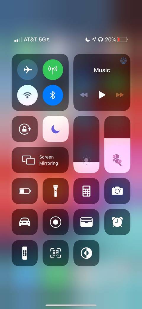control center airpods pro icon