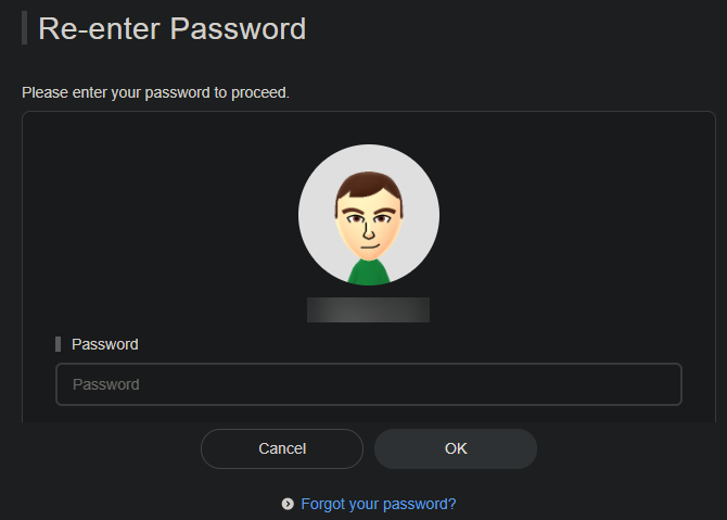 Profile password