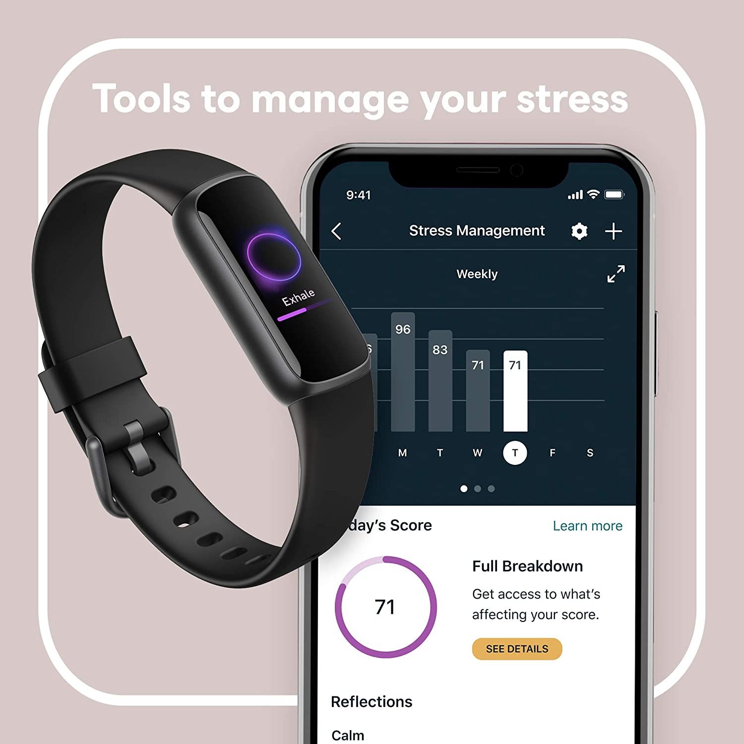 Fitbit Luxe stress tracking