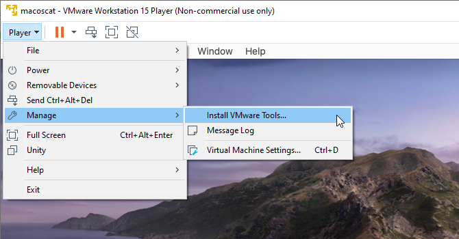 vmware player install vmware tools